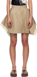 3.1 Phillip Lim Khaki Flounce Miniskirt
