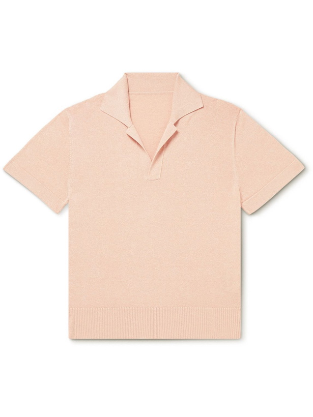Photo: Stoffa - Mouliné-Organic Cotton Polo Shirt - Pink