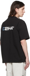 C2H4 Black Cotton T-Shirt