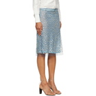 RESCHA SSENSE Exclusive Blue Galaxy Midi Skirt