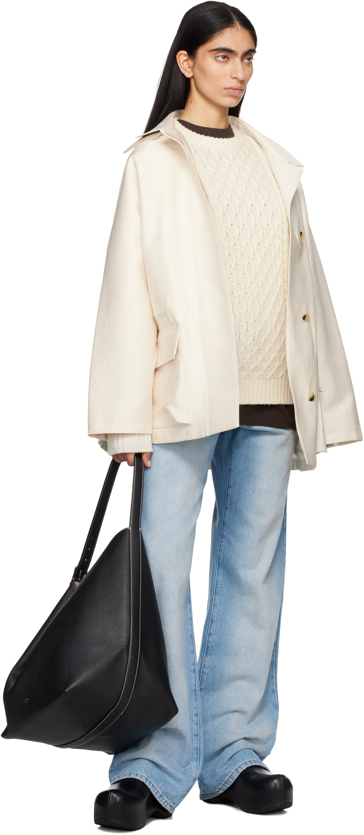 Guest in Residence Off-White Allday Cable Crew Sweater