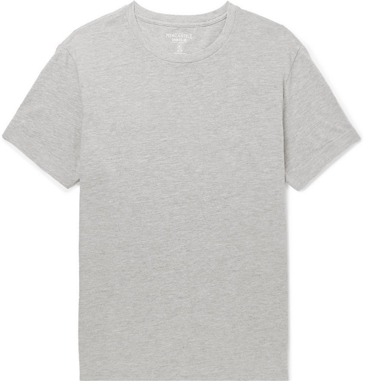 Photo: J.Crew - Mercantile Slim-Fit Mélange Cotton-Jersey T-Shirt - Men - Gray