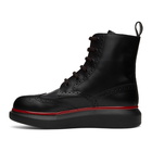 Alexander McQueen Black Hybrid Brogue Boots