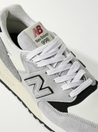 New Balance - 998 Leather and Rubber-Trimmed Suede and Mesh Sneakers - Gray
