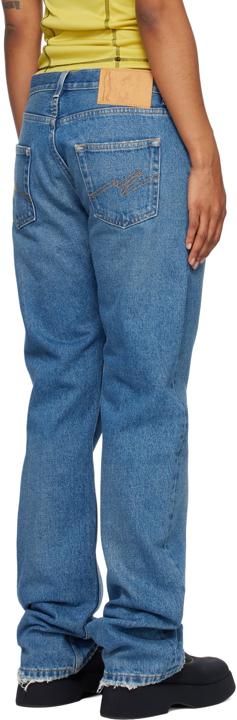 Martine Rose Blue Low-Rise Jeans