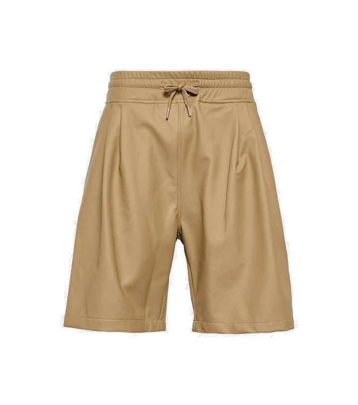 Photo: The Frankie Shop Faux leather track shorts