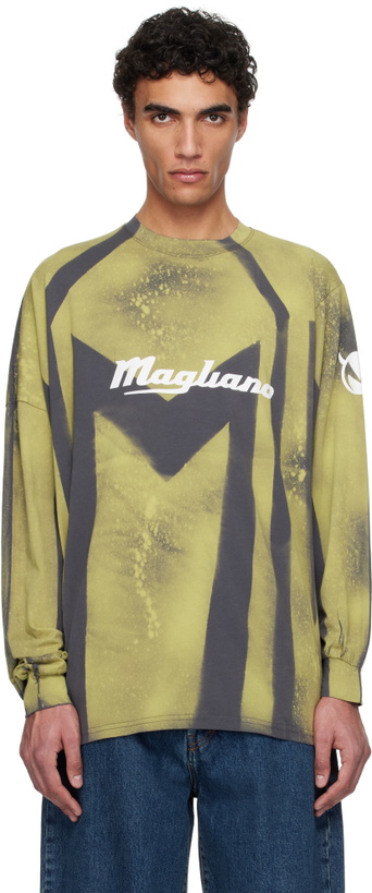 Photo: Magliano Green & Gray Phantom Twisted Long Sleeve T-shirt