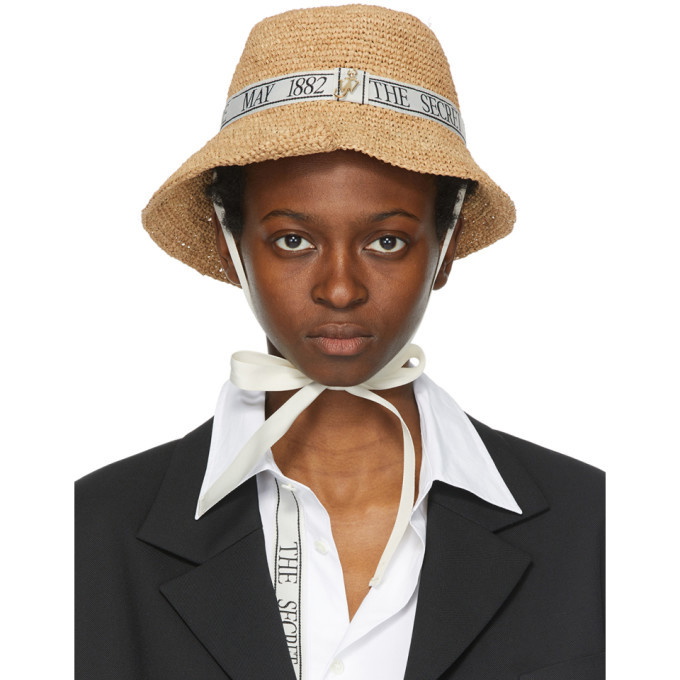 Photo: JW Anderson Tan Oscar Wilde Asymmetric Bucket Hat