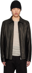 Rick Owens Black Porterville Brad Leather Jacket