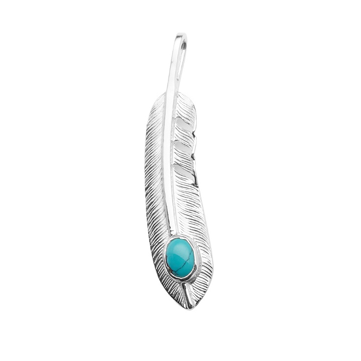 Photo: First Arrows Turquoise Feather Medium Pendant
