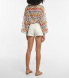 Missoni Mare Zig-zag printed drawstring beach top