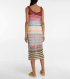 REDValentino Striped crochet midi dress