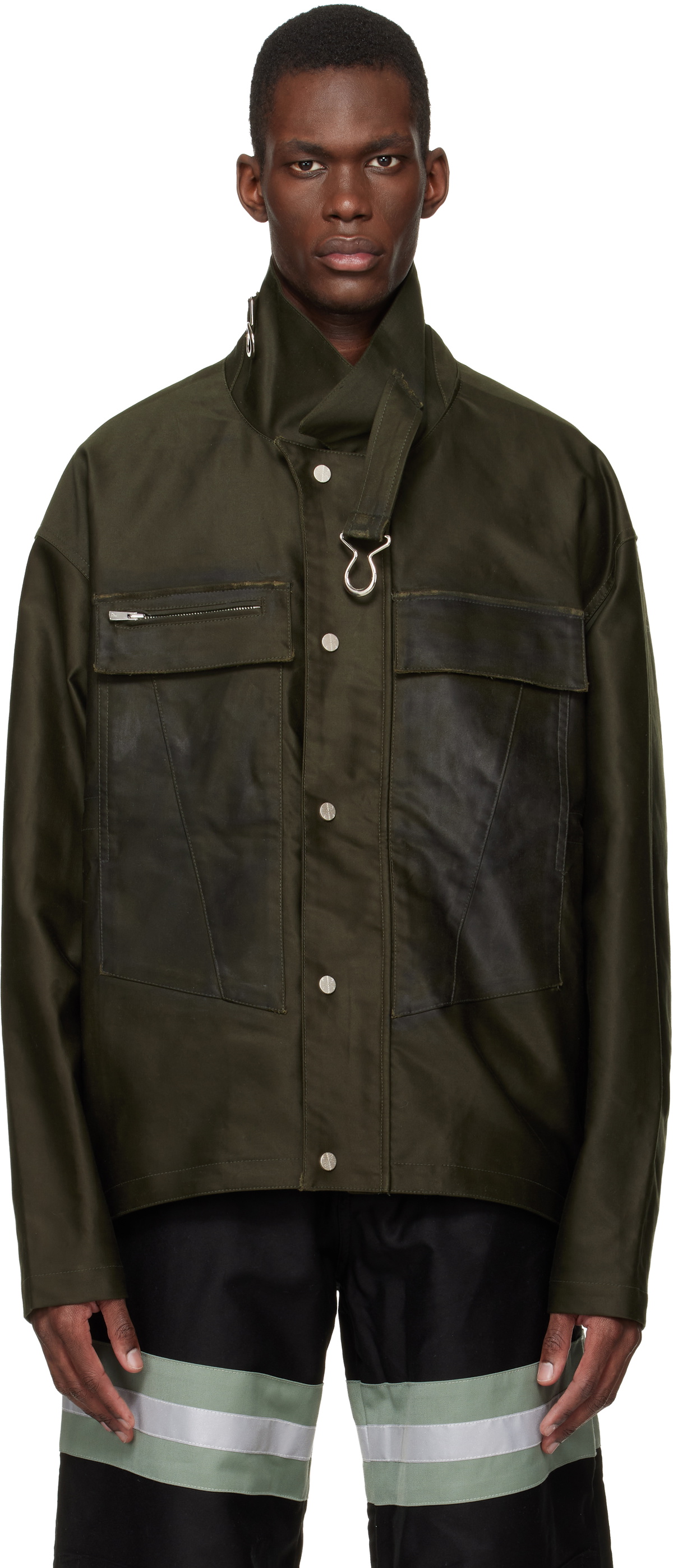 FFFPOSTALSERVICE Khaki Reia Hooded Parachute Jacket FFFPOSTALSERVICE