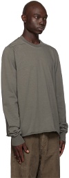 Rick Owens DRKSHDW Gray Rolled Edge Sweatshirt