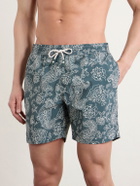 Hartford - Straight-Leg Mid-Length Printed Swim Shorts - Green