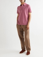 Loro Piana - Logo-Embroidered Cotton-Piqué Polo Shirt - Pink