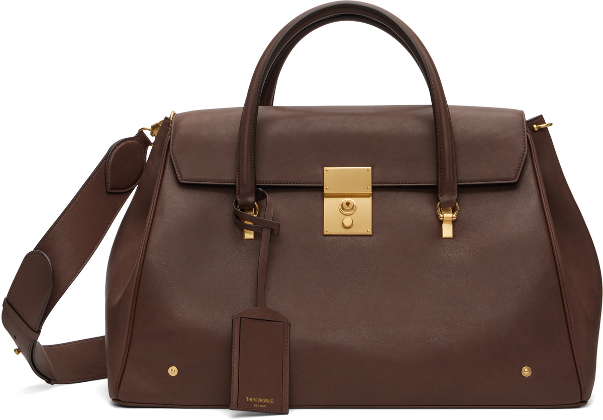 Thom Browne Tool Medium leather-trimmed tote bag Thom Browne