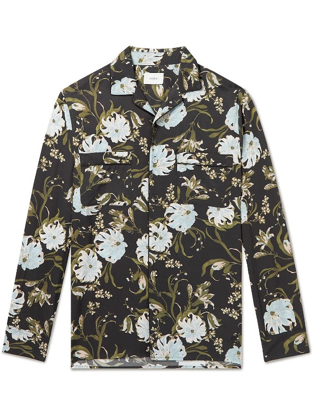 Photo: ERDEM - Lucius Camp-Collar Floral-Print Satin-Twill Shirt - Multi