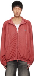 Alexander Wang Red Perforated Mesh Track Jacket