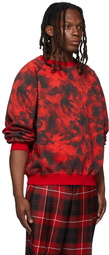 LU'U DAN SSENSE Exclusive Red Rose Burst Sweatshirt