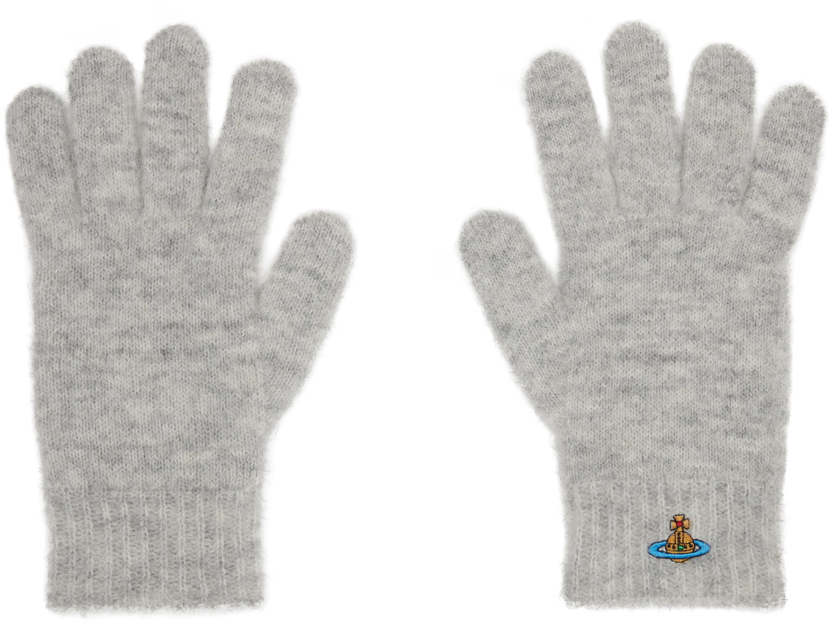 Vivienne Westwood Gray Fluffy Gloves