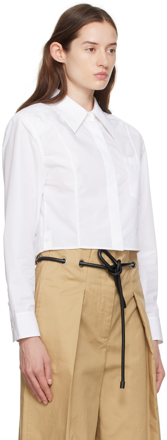 3.1 Phillip Lim White Cropped Shirt