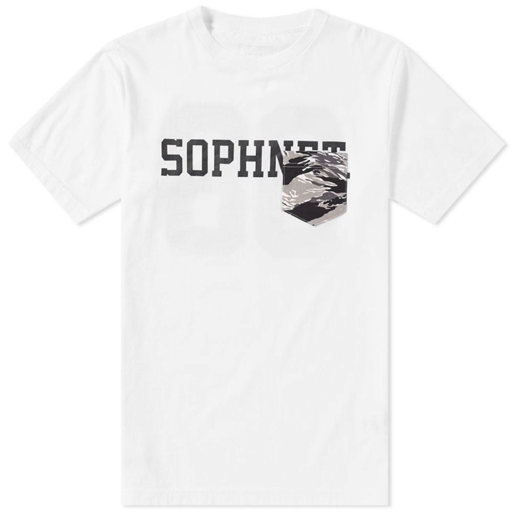 Photo: SOPHNET. Camouflage Pocket Tee White