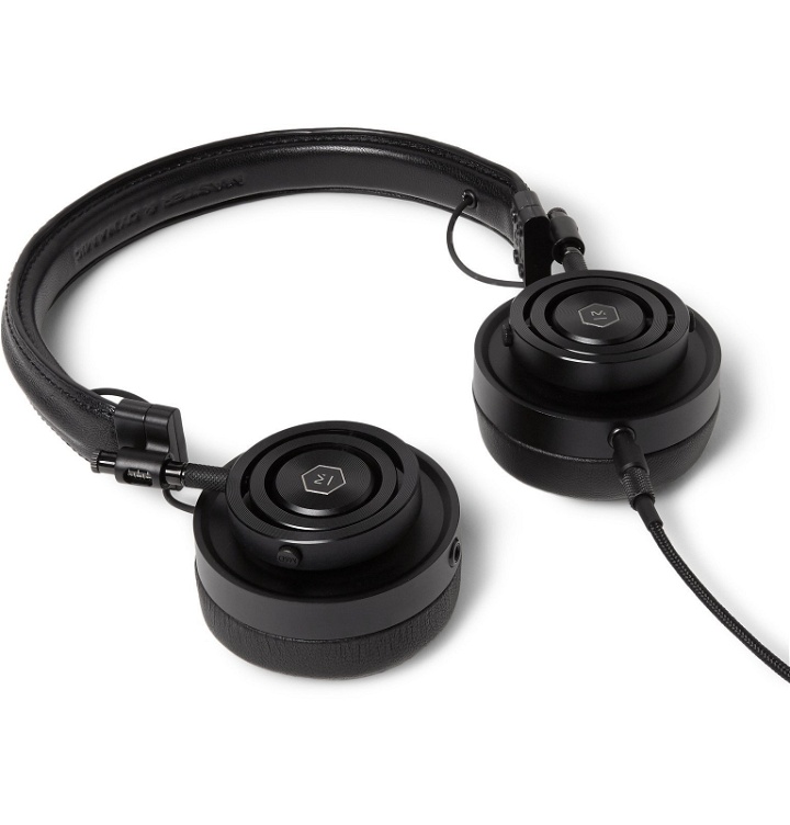 Photo: Master & Dynamic - MH30 Foldable Leather On-Ear Headphones - Black