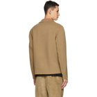 AMI Alexandre Mattiussi Tan Wool and Cashmere Unstructured Jacket
