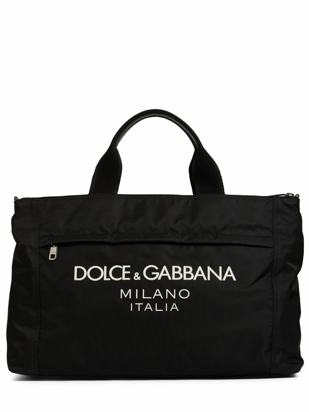 Photo: DOLCE & GABBANA - Logo Nylon & Leather Duffle Bag