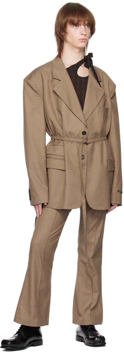 The World Is Your Oyster Brown Flare Trousers
