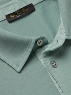 Loro Piana - Garment-Dyed Cotton-Piqué Polo Shirt - Blue