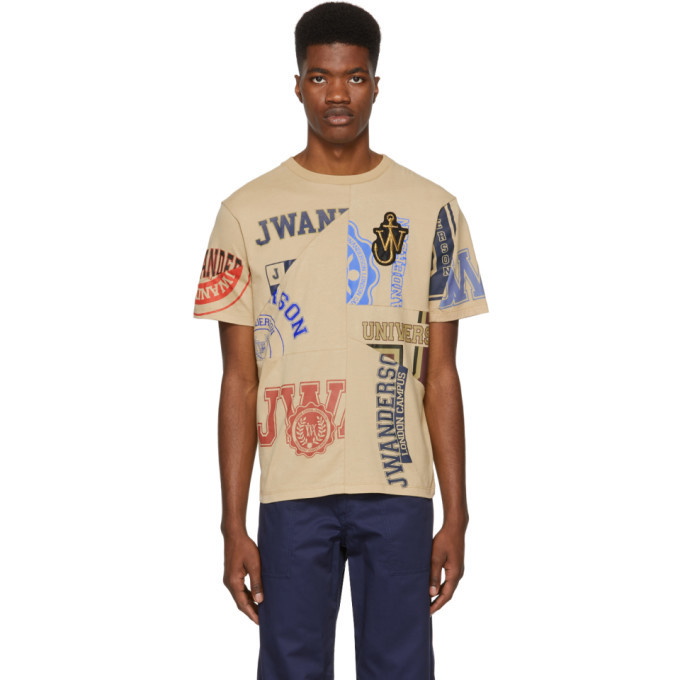 Photo: JW Anderson Brown Cut-Out Printed T-Shirt