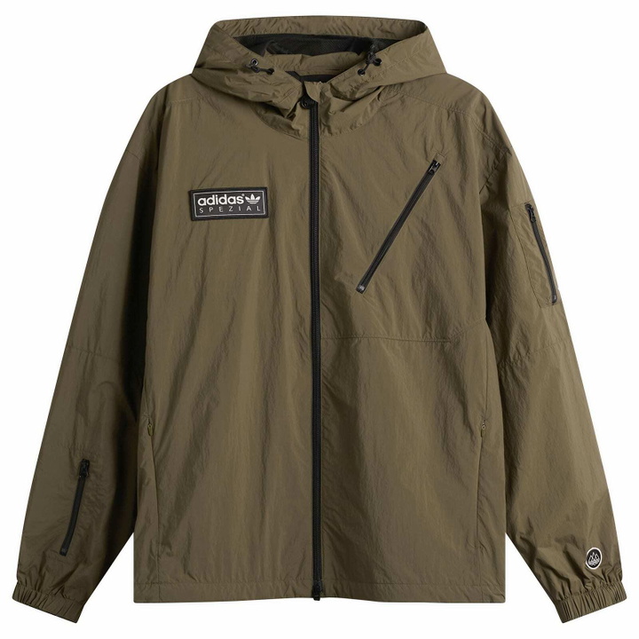 Photo: Adidas Men's Spezial Buckstead Jacket in Trace Olive
