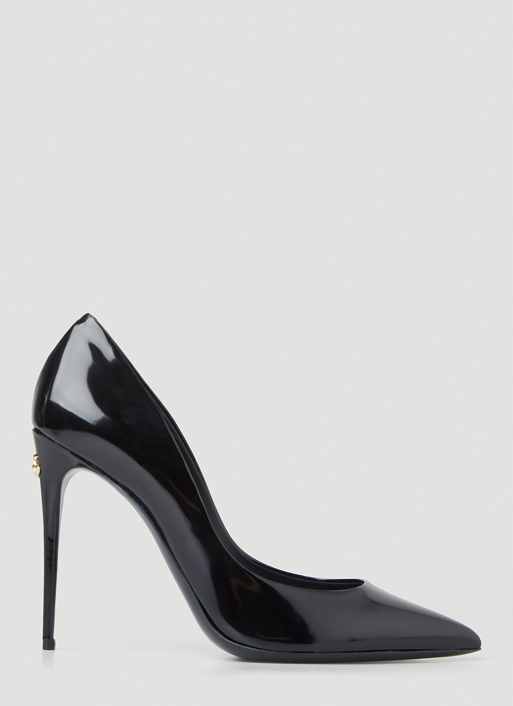 Logo Plaque High Heels in Black Dolce & Gabbana