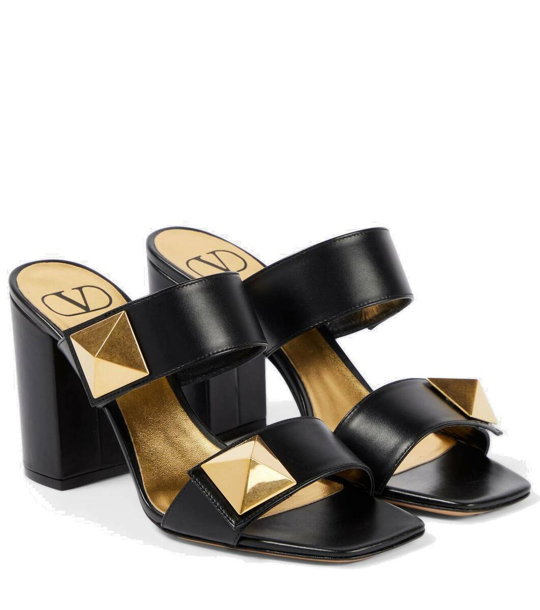 Valentino Garavani Brown Leather Strap-On Sandals