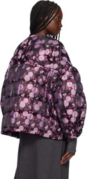 Comme des Garçons Black & Pink Jacquard Quilted Jacket