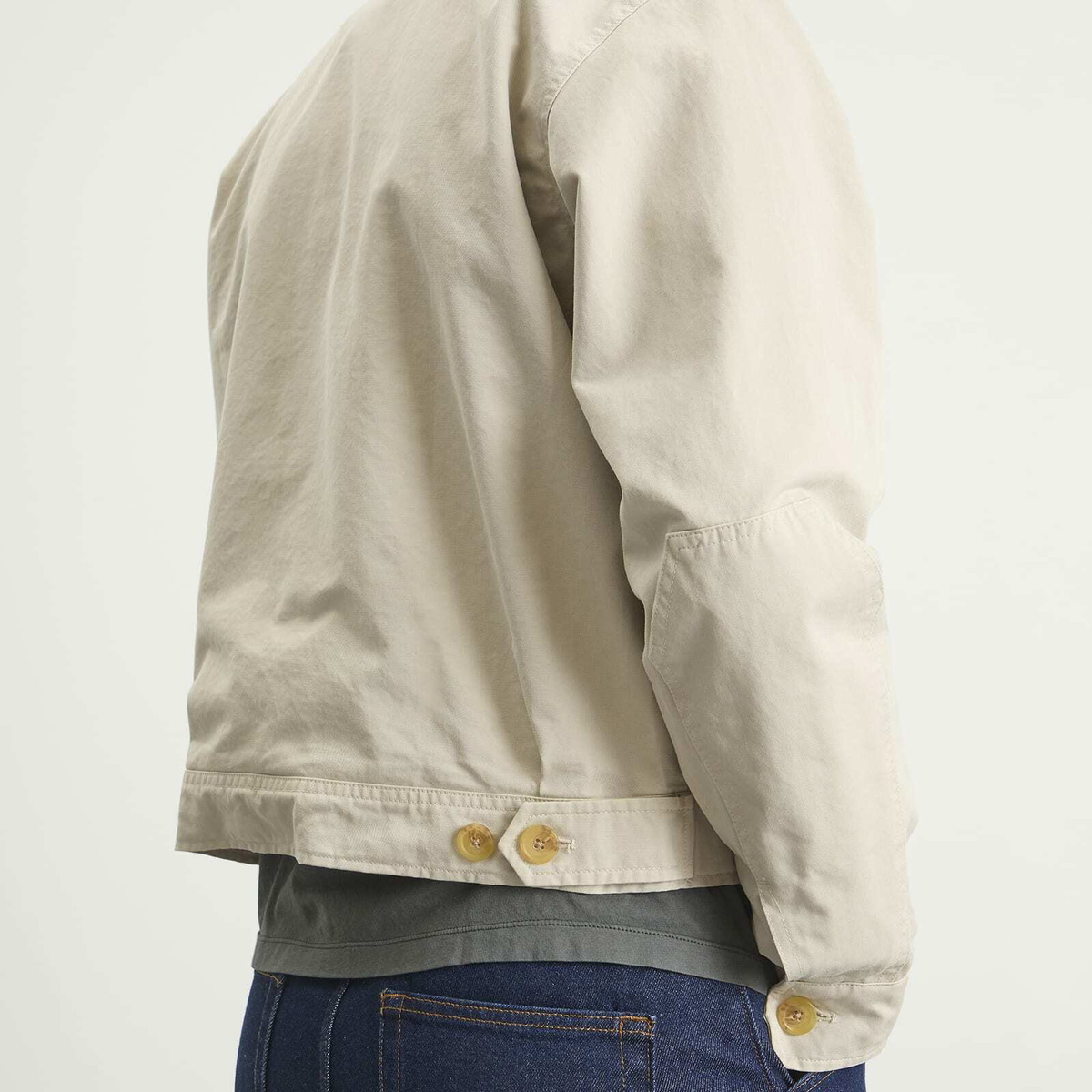 Carter Young Men's Washed Andover Jacket in Pale Khaki