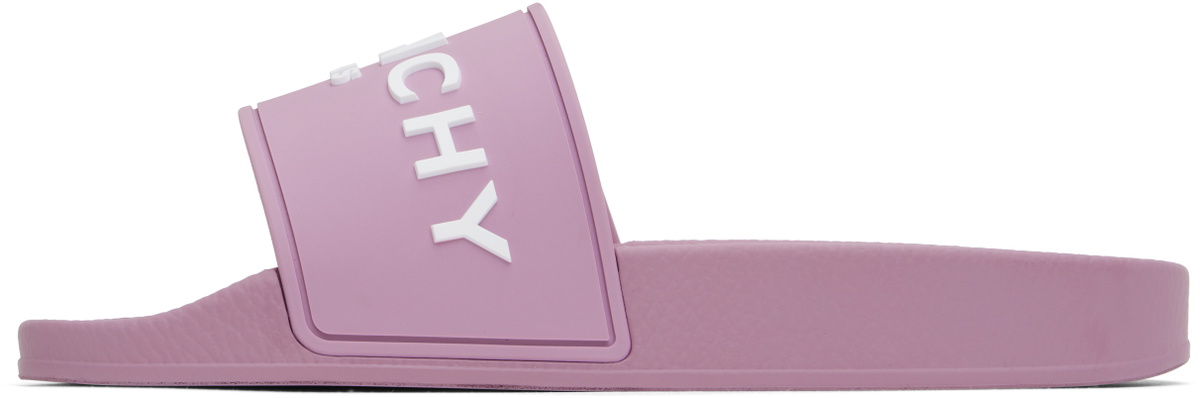 Givenchy Purple Rubber Pool Slides