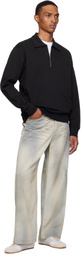NORSE PROJECTS Black Ketel Relaxed Organic Half Zip Sweatshirt
