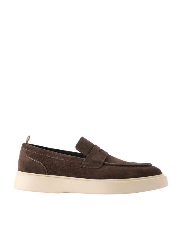 Photo: Officine Creative - Frame 001 Suede Loafers - Brown