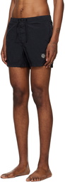 Stone Island Black Crinkled Swim Shorts