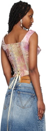 Dilara Findikoglu Pink & Beige 'Alice In Wasteland' Corset