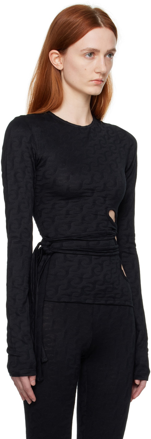 Jade Cropper SSENSE Exclusive Black Long Sleeve T-Shirt