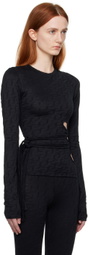 Jade Cropper SSENSE Exclusive Black Long Sleeve T-Shirt