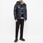 Moncler Men's Coutard Hooded Down Jacket in Navy