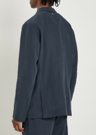 Herno Linen and Cotton-blend Blazer Navy