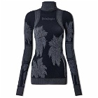 Palm Angels Women's Base Layer Ski Top in Light Grey