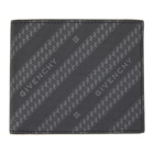 Givenchy Black and Grey Diagonal Logo Bifold Wallet