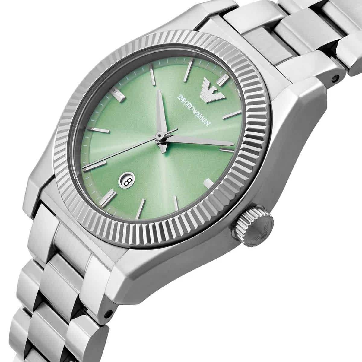 Armani Federica Quartz Mint Green Dial Ladies Watch AR11656